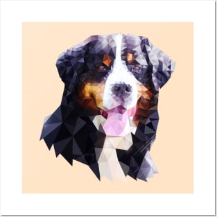 Bernese Mountain Dog (Low Poly) Posters and Art